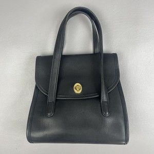 Coach Vtg Belmont Satchel Black Leather Bag 9088 Made In United States No Fob